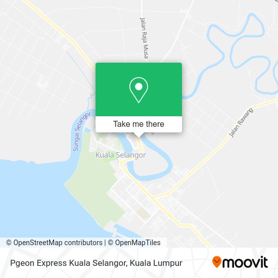 Pgeon Express Kuala Selangor map