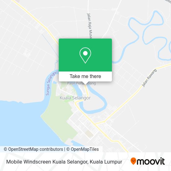 Mobile Windscreen Kuala Selangor map