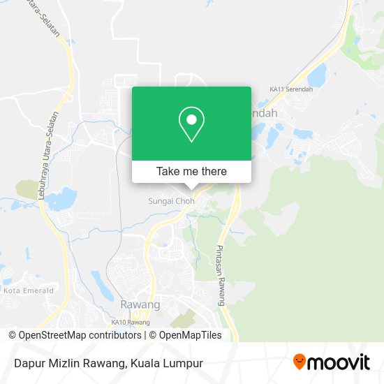 Dapur Mizlin Rawang map