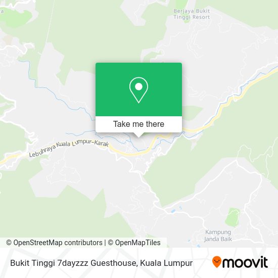 Peta Bukit Tinggi 7dayzzz Guesthouse