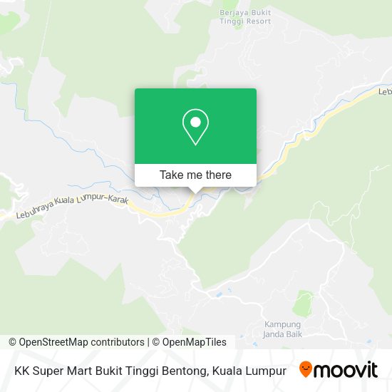 KK Super Mart Bukit Tinggi Bentong map