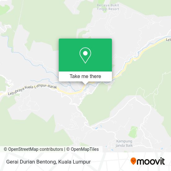 Gerai Durian Bentong map