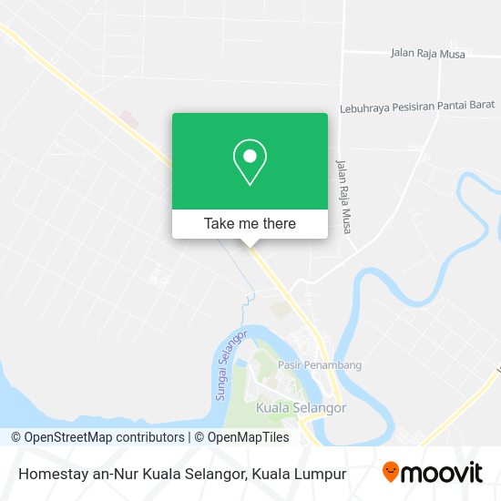 Peta Homestay an-Nur Kuala Selangor