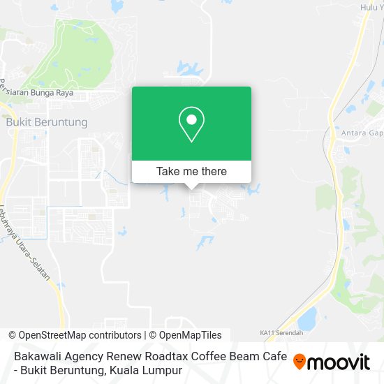 Bakawali Agency Renew Roadtax Coffee Beam Cafe - Bukit Beruntung map
