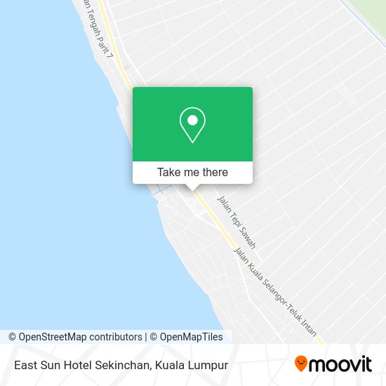 Peta East Sun Hotel Sekinchan