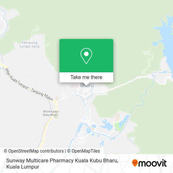 Peta Sunway Multicare Pharmacy Kuala Kubu Bharu