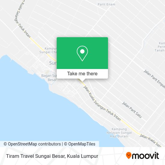 Peta Tiram Travel Sungai Besar