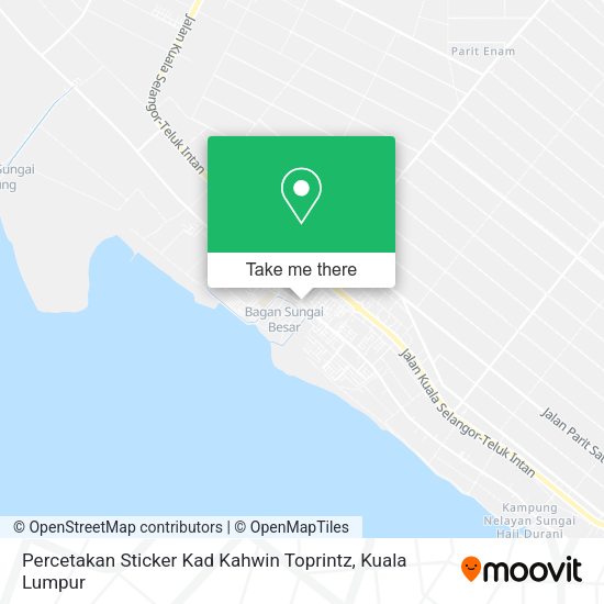 Percetakan Sticker Kad Kahwin Toprintz map