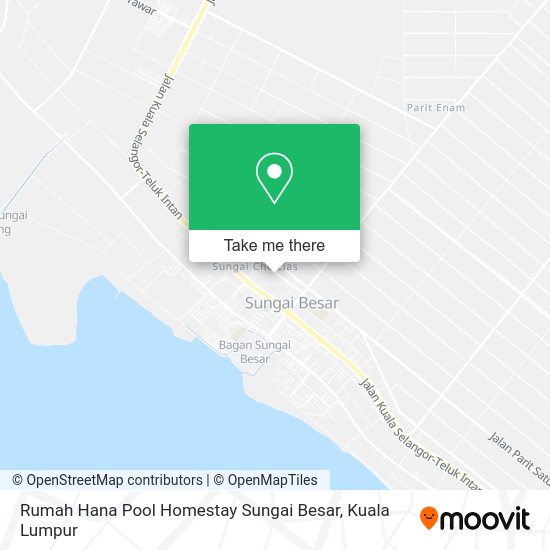 Rumah Hana Pool Homestay Sungai Besar map