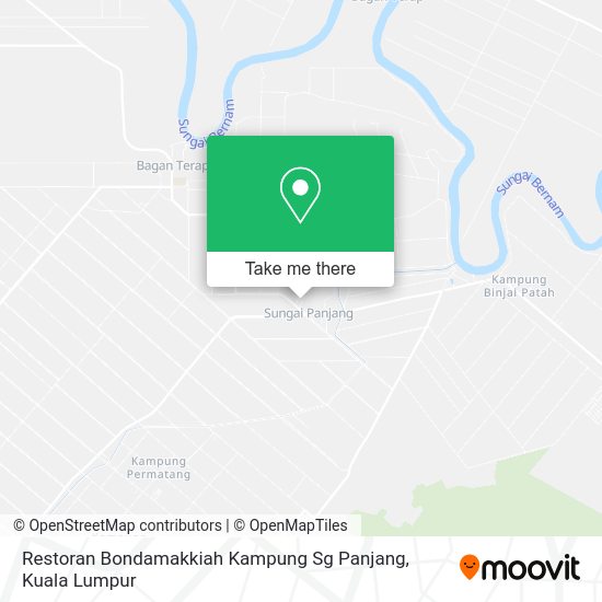 Peta Restoran Bondamakkiah Kampung Sg Panjang