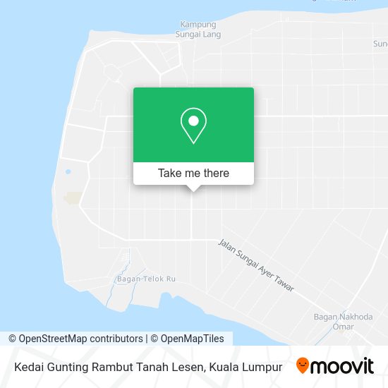 Peta Kedai Gunting Rambut Tanah Lesen