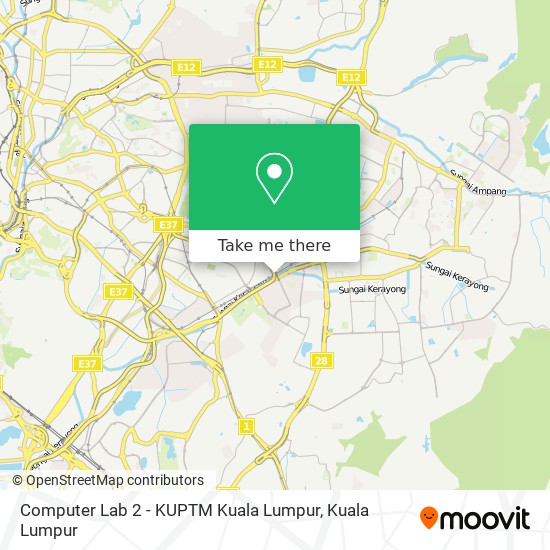 Peta Computer Lab 2 - KUPTM Kuala Lumpur