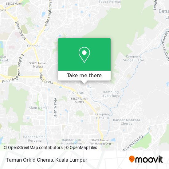 Taman Orkid Cheras map