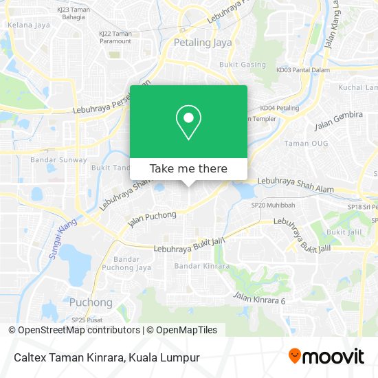 Caltex Taman Kinrara map
