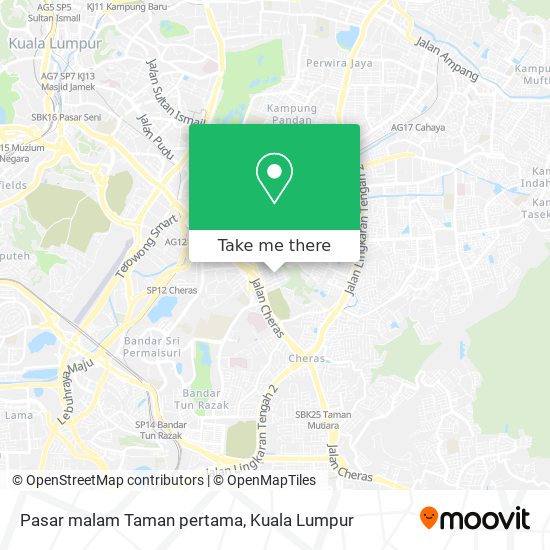 Peta Pasar malam Taman pertama