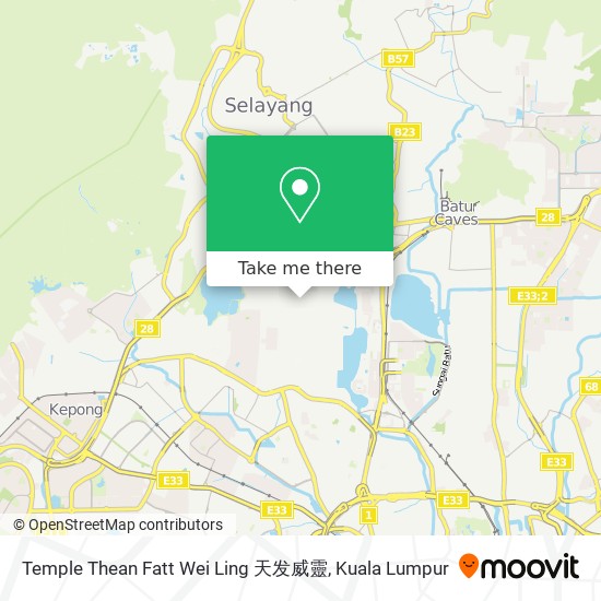 Temple Thean Fatt Wei Ling 天发威靈 map