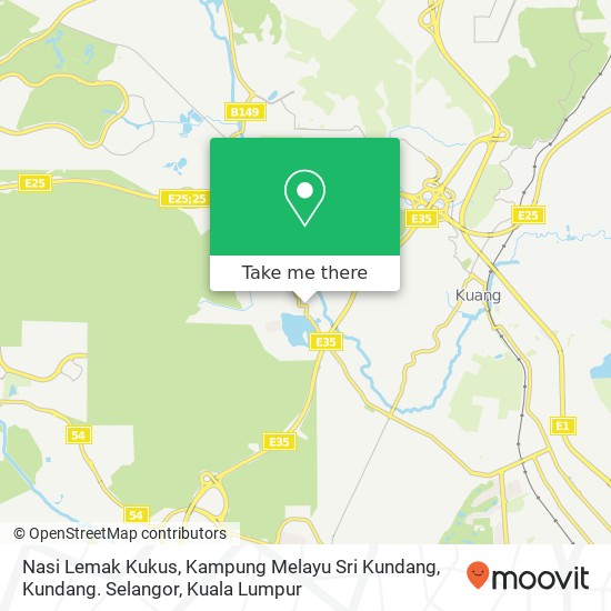 Nasi Lemak Kukus, Kampung Melayu Sri Kundang, Kundang. Selangor map