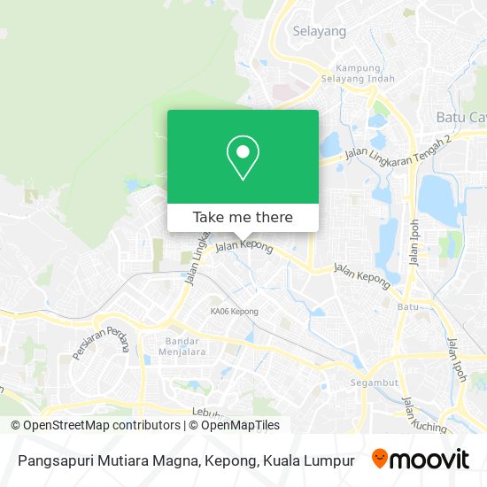 Peta Pangsapuri Mutiara Magna, Kepong