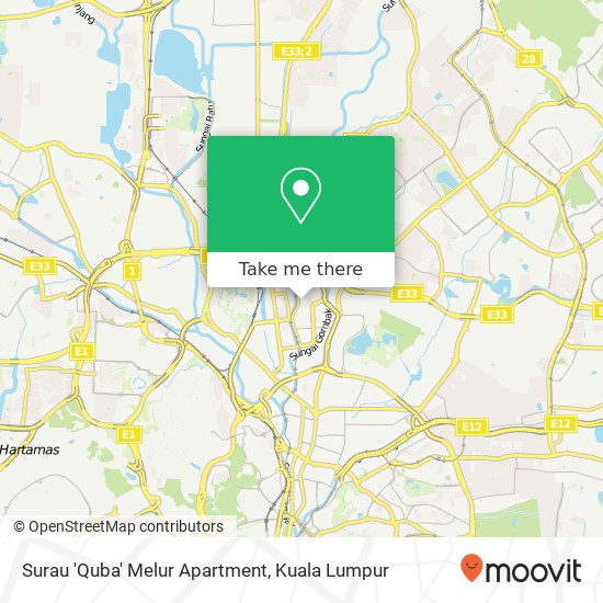 Surau 'Quba' Melur Apartment map