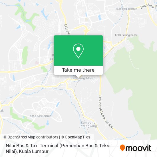 Peta Nilai Bus & Taxi Terminal (Perhentian Bas & Teksi Nilai)