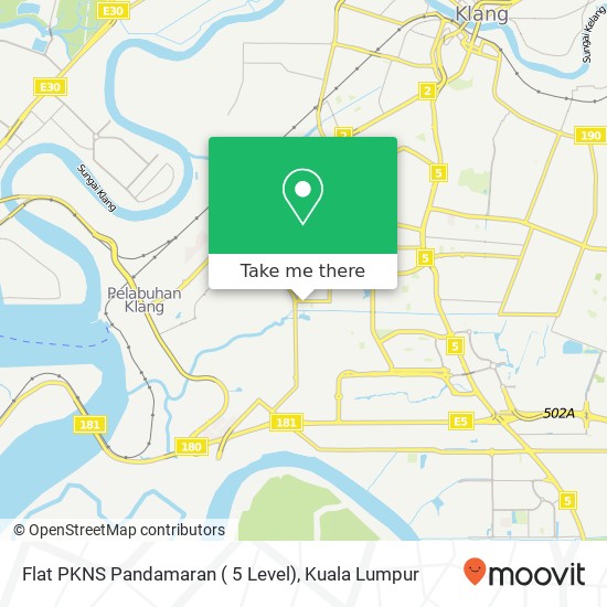 Flat PKNS Pandamaran ( 5 Level) map