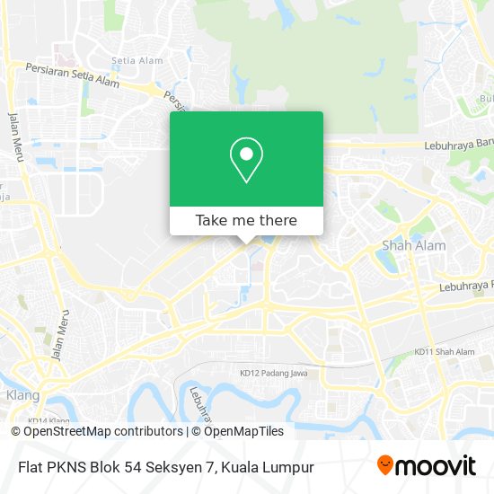 Peta Flat PKNS Blok 54 Seksyen 7