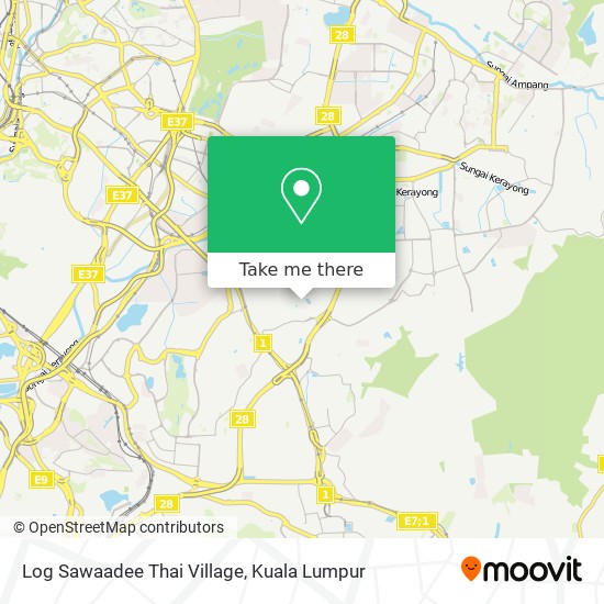 Log Sawaadee Thai Village map