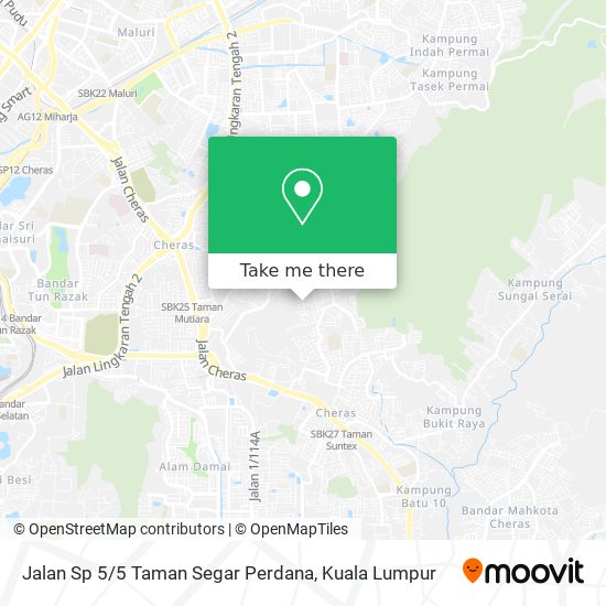 Peta Jalan Sp 5 / 5 Taman Segar Perdana