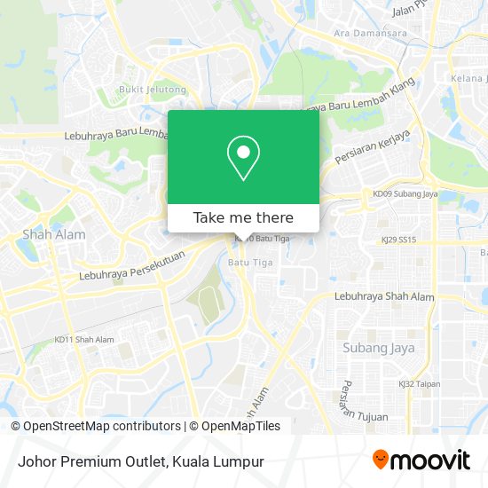 Johor Premium Outlet map