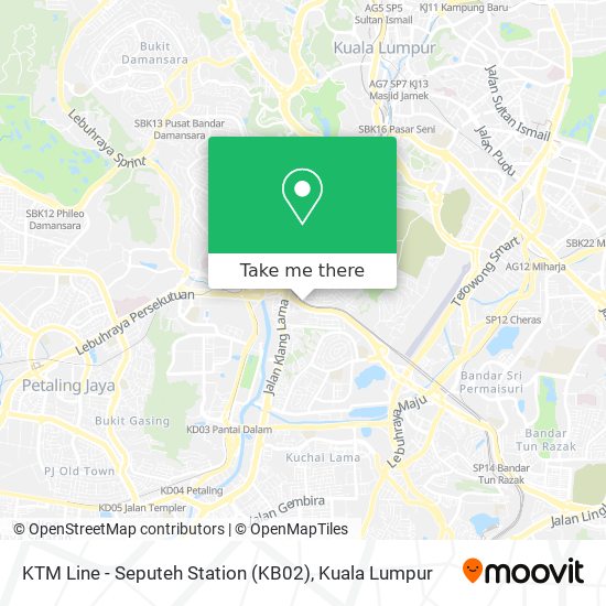 KTM Line - Seputeh Station (KB02) map
