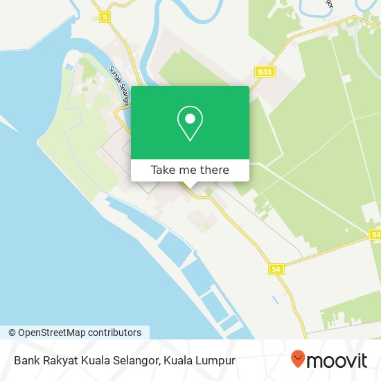 Peta Bank Rakyat Kuala Selangor