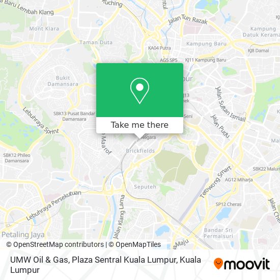 Peta UMW Oil & Gas, Plaza Sentral Kuala Lumpur