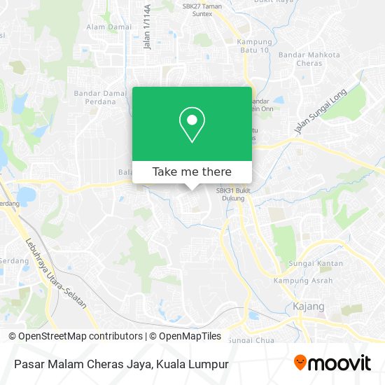 Peta Pasar Malam Cheras Jaya