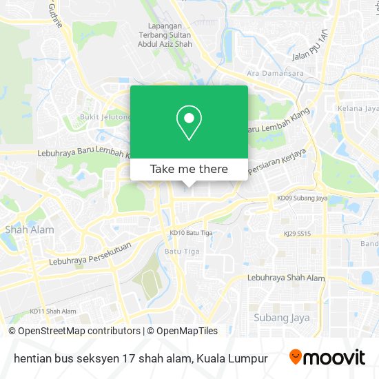 hentian bus  seksyen 17 shah alam map