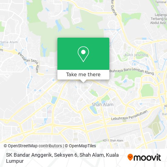 Peta SK Bandar Anggerik, Seksyen 6, Shah Alam