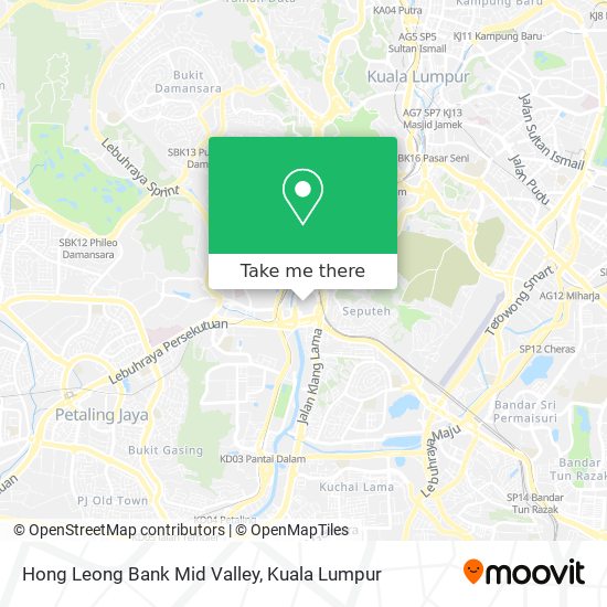 Hong Leong Bank Mid Valley map