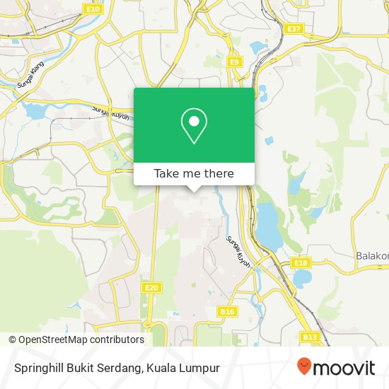 Peta Springhill Bukit Serdang
