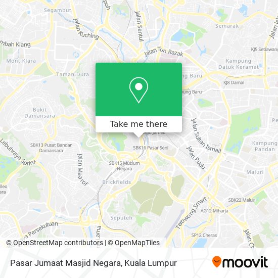 Peta Pasar Jumaat Masjid Negara
