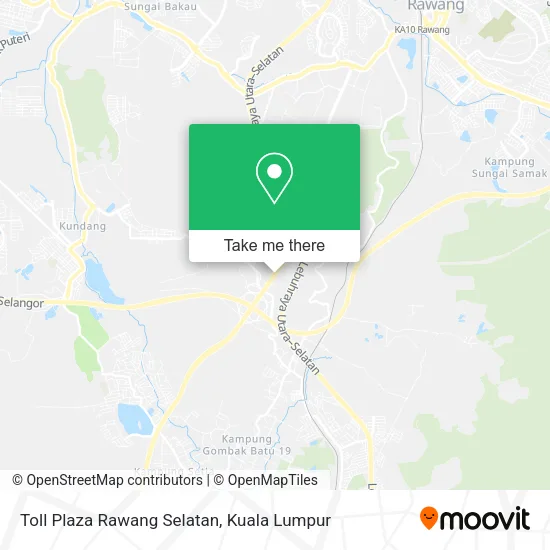 Peta Toll Plaza Rawang Selatan