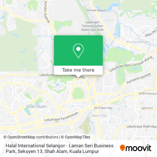 Peta Halal International Selangor - Laman Seri Business Park, Seksyen 13, Shah Alam