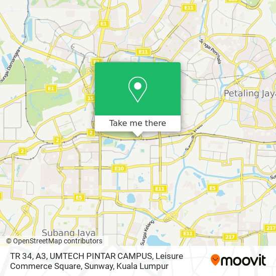 TR 34,  A3, UMTECH PINTAR CAMPUS, Leisure Commerce Square, Sunway map