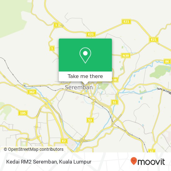 Kedai RM2 Seremban map