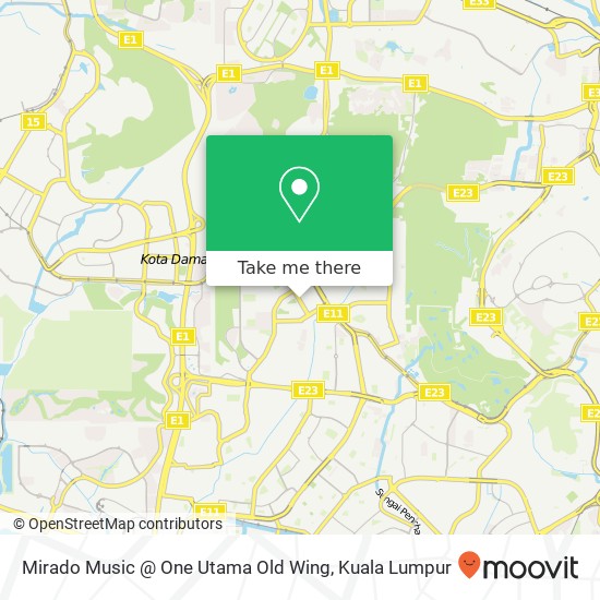 Peta Mirado Music @ One Utama Old Wing