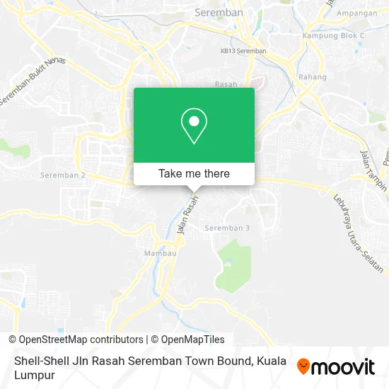 Shell-Shell Jln Rasah Seremban Town Bound map