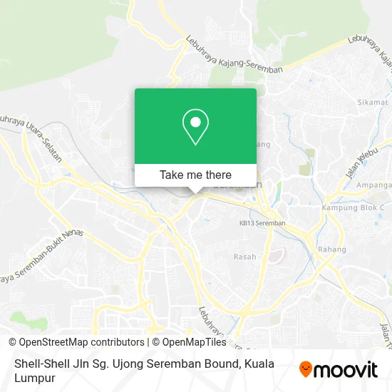 Shell-Shell Jln Sg. Ujong Seremban Bound map