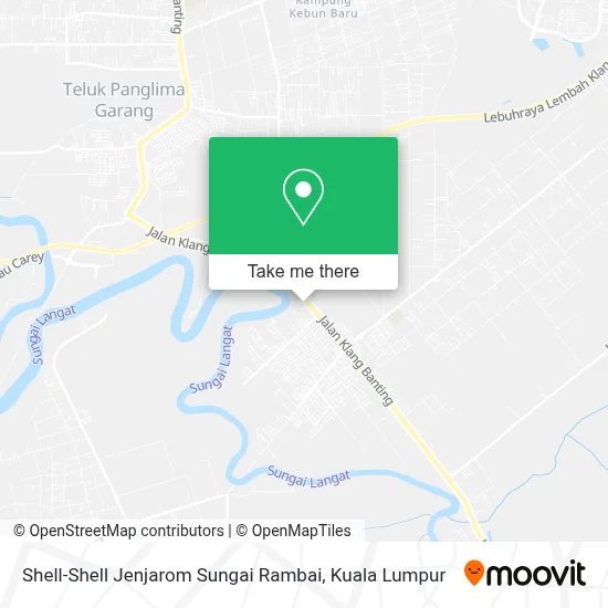 Shell-Shell Jenjarom Sungai Rambai map