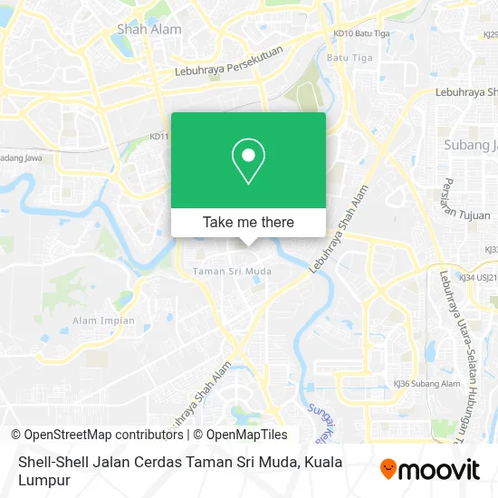 Shell-Shell Jalan Cerdas Taman Sri Muda map