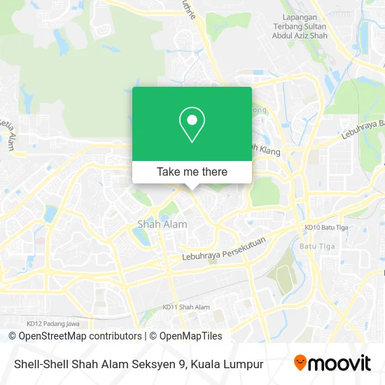 Shell-Shell Shah Alam Seksyen 9 map