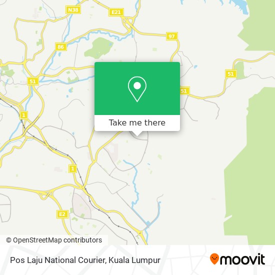 Pos Laju National Courier map