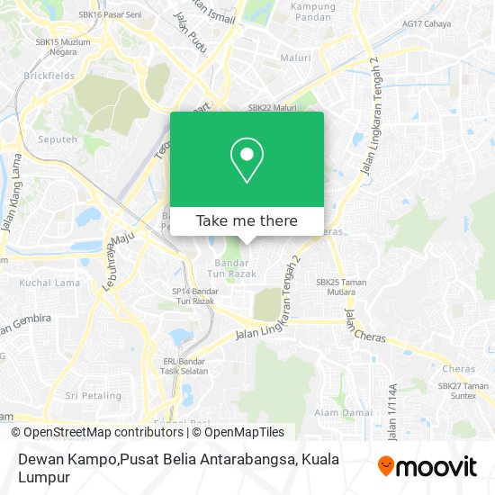 Peta Dewan Kampo,Pusat Belia Antarabangsa